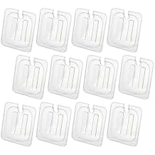 12 Pcs Clear Plastic Table Pan Lid, 1/6 Size Polycarbonate Food Pan Lids with Handle Food Pan Lids polycarbonate lids for Restaurant Commercial Food Container Storage